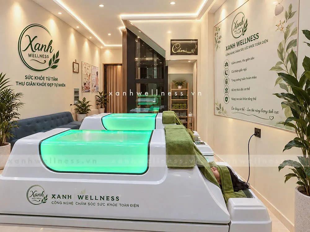 Buồng công nghệ và trị liệu ánh sáng tại Xanh Wellness