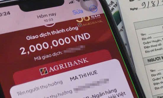 Chuyển khoản thành công